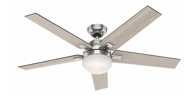 Home Decorators Collection Merwry 52 In Integrated Led Indoor Brushed Nickel Ceiling Fan With Light Kit Works With Google Assistant And Alexa Sw1422bn The Home Depot