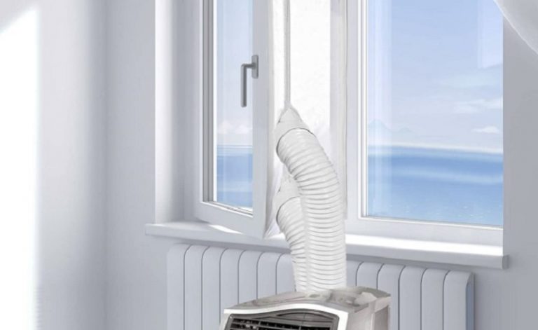 Portable window air con seal