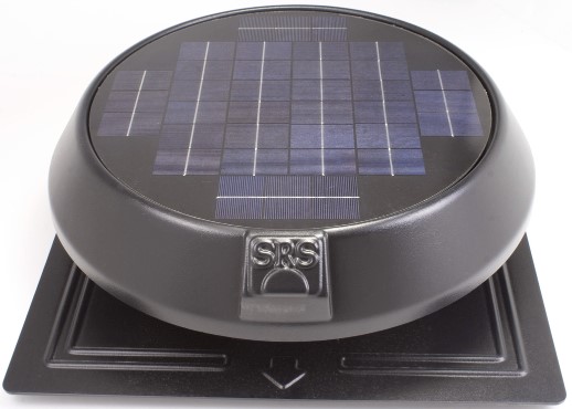 Attic fan that is solar-powered