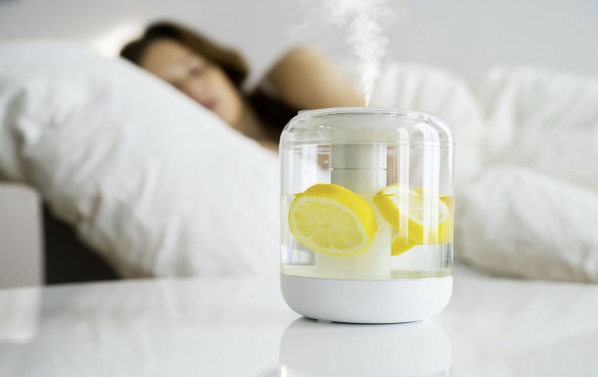 Humidifier in the bedroom
