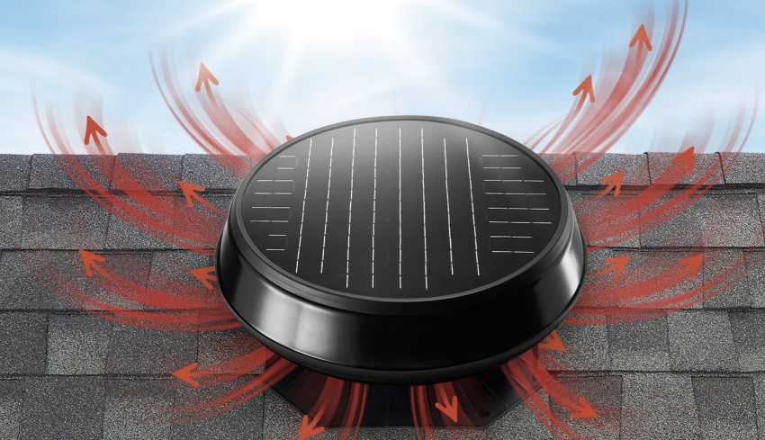 Solar attic fan