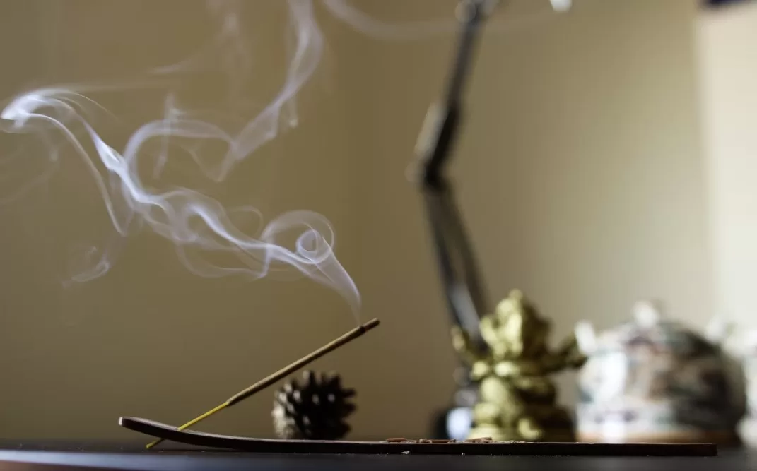 burning incense