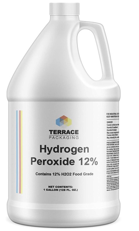 Hydrogen peroxide can be used to clean shower tiles